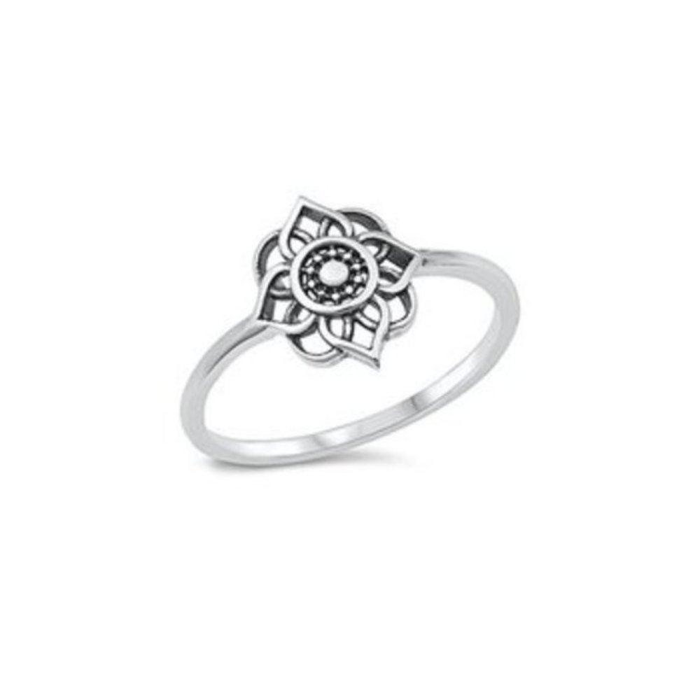 NEW 925 Sterling Silver Mandala Ring